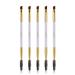 5pcs Docolor Duo Eyebrow Brush, Professional Eye Makeup Tool, Eyeshadow Brush and Spoolie Brush White 5pcs white
