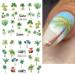 Summer Palm Tree Nail Art Stickers - Tropical Ocean Beach Design for DIY Manicure - 12pcs - Buy Online on GoSupps.com