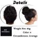 Medium Brown Curly Messy Updo Scrunchie Hair Bun Extension Ponytail Chignon - Buy Online on GoSupps.com
