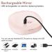 KEDSUM Lighted Compact Mirror 1X/10X Magnifying Travel Makeup Mirror - Rechargeable LED Lights, Dimmable, Portable - Pink - Buy Online on GoSupps.com