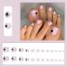 24Pcs Square False Toenails Nude Glossy French Black Heart Press on Toenails Short Stick on Toenails Acrylic Full Cover Artificial Summer Fake Toenails for Women and Girls Daily Decorations - Buy Online on GoSupps.com