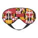 SSIMOO Maryland Flag Print Ultra-Soft Light-Blocking Eye Mask for Optimal Comfort and Restful Sleep Black