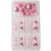 Justotry 24 Pcs Stiletto Butterfly Fake Nails - Pink French Press on Nails for Women - Buy Online on GoSupps.com