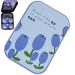 Contact lenses suitcase travel contact -lens holder Blue pink purple portable kit shell with two solution bottles -tweezers wear stick blue