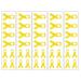 40 Yellow Ribbon Temporary Tattoos: Sacroma  Bone Cancer Awareness Tattoo