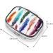 Colorful Hand Drawn Feathers Square Pill Box - Portable Medicine Organizer for Travel - Buy Online on GoSupps.com