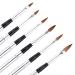 WOKOTO 6pcs Silver Metal Handle Nail Art Builder Brushes - 3D Pattern Design, Crystal Carve Brush - Detachable Set - Buy Online on GoSupps.com