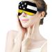 USA Thin Yellow Line Flag Sleep Mask - Adjustable Eye Cover for Sleeping and Travel - Buy Online on GoSupps.com