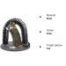 FiNeWaY Cat Scratch Arch Kitten Massaging Scratching Scratcher Pet Arch Self Grooming Groomer Shedding Soft De- shedding Bristles Play Post Sisal Nip With Catnip - No More Hair Balls And Shedding Grey - Buy Online on GoSupps.com