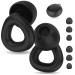 Ear Plugs for Sleeping Noise Reusable Soft Silicone Earplugs Up to 33 dB Reusable Noise Cancelling Ear Plugs with 4 Sizes XS/S/M/L Ear Tips & Case for Snoring Blocking Concert Focus Work Travel