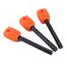 FOSTAR 3 PCS Tactical Ferro (Ferrocerium) Rods, Bushcraft Flint Fire Starter with Easy Grip Handle, 5/16 Inch Thick Waterproof Fire Steel Magnesium Camping Tool Kit Orange