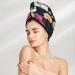Two Cranes Chrysanthemum Coral Velvet Quick-Dry Hair Cap Perfect Hair Towel Wrap for Women & Men | Ideal for Travel & Home - Buy Online on GoSupps.com