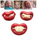 3pcs Baby Funny Pacifier Silicone Funny Dummy Nipple Teethers Teeth Pacifier for Newborn Soothing Teething Toy (B 3PCS)