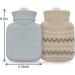 320ml Hot Water Bottle with Knitted Cover - Pain Relief for Waist, Back, Neck, Shoulders - Leak Proof, Removable Cover - Ideal Gift for Women, Kids - Grey - Buy Online on GoSupps.com