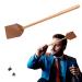 Room Fly Swatter | Wood Handle Punched Leather Flyswatter with Storage Hook | Portable Wasp Flyswatter for Indoor Outdoor Living Room Envelope