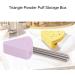 Triangular Powder Storage Box Puff Holder Easy to Clean Convenient Double-sided Air Vent Smooth-closing Silicone Portable for Home Travel (Light Purple) - Buy Online on GoSupps.com