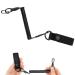 Elastic safety rope Spiral carabiner black tactical lanyard reusable light and compact can be used to hang up keys fishing and camping