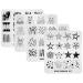 KADS 4pcs Nail Art Stamping Plate Star Animal Chinese Style Nature Image Plate Template for DIY Nail Art Design 3