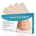 Portable Silicone Scar Removal Sheets Professional for Scars Caused by C-Section Surgery Burn Keloid Acne and More Drug-Free 4 Reusable pcs (2 Month Supply)