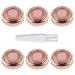 Gift2u Facial Hair Remover Replacement Heads, 6pcs Rose Gold Electronic Shaver Head Cutter Replacement with 18K Gold-Plated Blade Cover for Face, Leg, Armpit, Back, etc