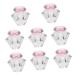 POPETPOP 8 Pcs Nail Art Crystal Cup Glass Container with Lid Dappen Dish with Lid Glass Dappen Dish Glass Mug with Lid Cups Glass Crystal Nail Art Cup White Crystal Manicure Vegetable Bowl 5.5x5.5cmx8pcs Pinkx8pcs