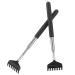 Upain 2 pieces back scratch pull -out made of stainless steel telescopic back scratch back scratcher crawl back scratches with extendable rod up to 68cm for scratching on the head and back