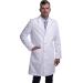 Dr. James Professional Lab Coat for Men Tailored Fit Four Button Closing Multiple Pockets White 39 Inch Length Medium