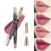 Double Ended Lipstick & Lip Liner Set - Matte Waterproof Moisturizing 2-in-1 for Women - Buy Online on GoSupps.com