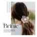 Brinie Pearl Flower Hair Ties - Pack of 3 Beige Hair Scrunchies for Women and Girls - Buy Online on GoSupps.com