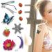 8 Large Sheets 3D Butterfly Temporary Tattoos for Women - Waterproof & Vibrant Designs | Flowers, Dragonfly, and More - Ideal for Girls (Style 2) - Buy Online on GoSupps.com