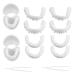 Brigt cattle false teeth 2 pairs of cosmetic veneers teeth set at the top and below lightening dentures temporary prostheses teeth veneers immediate veneers for men women with mini tweezers