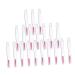 20 Pi ces Tubes de Brosse Cils Kit de Conteneurs pour Extension de Cils Accessoires Maquillage et Portables Brosses R utilisables Artificielle Blanc