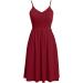 Women's Sleeveless Beach Maxi Dress - Summer 2023 | Spaghetti Strap A-line Sundress with Pockets in Wine - XX-Large - Buy Online on GoSupps.com