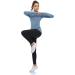 Soneven Women's Thermal Fleece Compression Running Shirt - Quick Dry Workout Top with Thumb Holes, Small Crew Neck in Haze Blue - Buy Online on GoSupps.com
