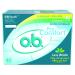 o.b. Pro Comfort Applicator Free Digital Tampons, Regular and Super Multi-Pack - 40 Count Multipack (Regular/Super)