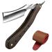 Classic razor with wooden handle sustainable razor men's shaving set beard shave for beginners & barber Suit 01