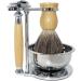 Shop HRTC Men's Bamboo Razor Set | Stylish Double-Sided Safety Razor | Eco-Friendly Grooming Tool (13x16cm Silver) - Buy Online on GoSupps.com