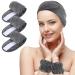 KinHwa Spa Facial Headband With 2 Pack Wrist Washband Makeup Hair Band Women Skincare Adjustable Microfibre Headband for Washing Face Sports Yoga Grey grey 5 count (Pack of 1)