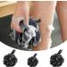 TAORANJU Bath Loofah Sponge - 3 PCS Exfoliating Shower Puff Large Black Mesh Ball Body Scrubber for Ultimate Cleanliness - Buy Online on GoSupps.com