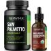 HAVASU NUTRITION Organic Maca Root Liquid Drops (60 Servings) & Saw Palmetto Supplement Capsules (100 Servings)