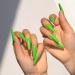 Sethain Glossy Ballerina False Nails Blue Pure Fake Nail Long Full Cover Coffin Press on Nails for Women and Girls (Green) - Buy Online on GoSupps.com