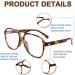 Feizedy Retro 70s 80s Blue Light Filter Glasses for Men & Women - B2888 Turtle Frame 60mm - Anti-Glare PC Gaming & Computer Glasses - Buy Online on GoSupps.com