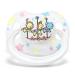 LittleForBig Large Shield Pacifier Generation II in Adult Size White Little Circus Carousel Pattern