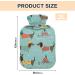 Hot Water Bottle with Dachshund Cover | 2L Heating Bag for Pain Relief & Hand Warming - Buy Online on GoSupps.com
