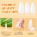 Saviland 500pcs Long Clear Fake Coffin Nails Tips with 4-in-1 Nail Glue Gel Kit - Natural Almond Gel X Tips - Buy Online on GoSupps.com