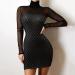 Shop D-Black XXL Glitter Evening Dresses | Elegant Simple A-Line Sheath Dresses for Ladies - Buy Online on GoSupps.com