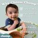 Chomp Suction Plate Baby Weaning Set with Toddler Cutlery, Suction Bowl & Cup - Sage Green | Silicone Bib Tableware for Baby Feeding - Buy Online on GoSupps.com
