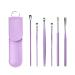 ZITIANY 6Pcs Innovative Spring Earwax Cleaner Tool Set Ear Curette Cleaner with 360 Spiral Design Ear Wax Removal Ear Cleaning Kit with Storage Bag 04-purple 6-Piece Set
