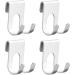 Lohill 4 pieces of razor holder shower without drilling multi -purpose hook stainless steel Self -adhesive razor bracket adhesive hooks self -adhesive hook wall hook double hooks multi -purpose hooks