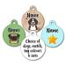 Spoilt Rotten Pets Dog Face Tag Lots of Breeds & Tag Colours to Choose from Tag Pet Identity Cat or Dog Tag Custom Printed with Your Contact Details
